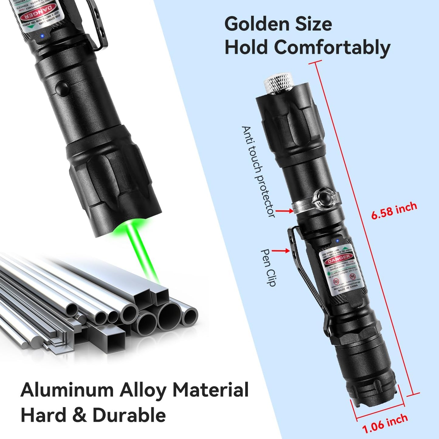 Rechargeable Green Laser Pointer High Power Green Beam Laser Light Long Distance Range for TV/LED/LCD Screens Tactical Flashlights Presentation