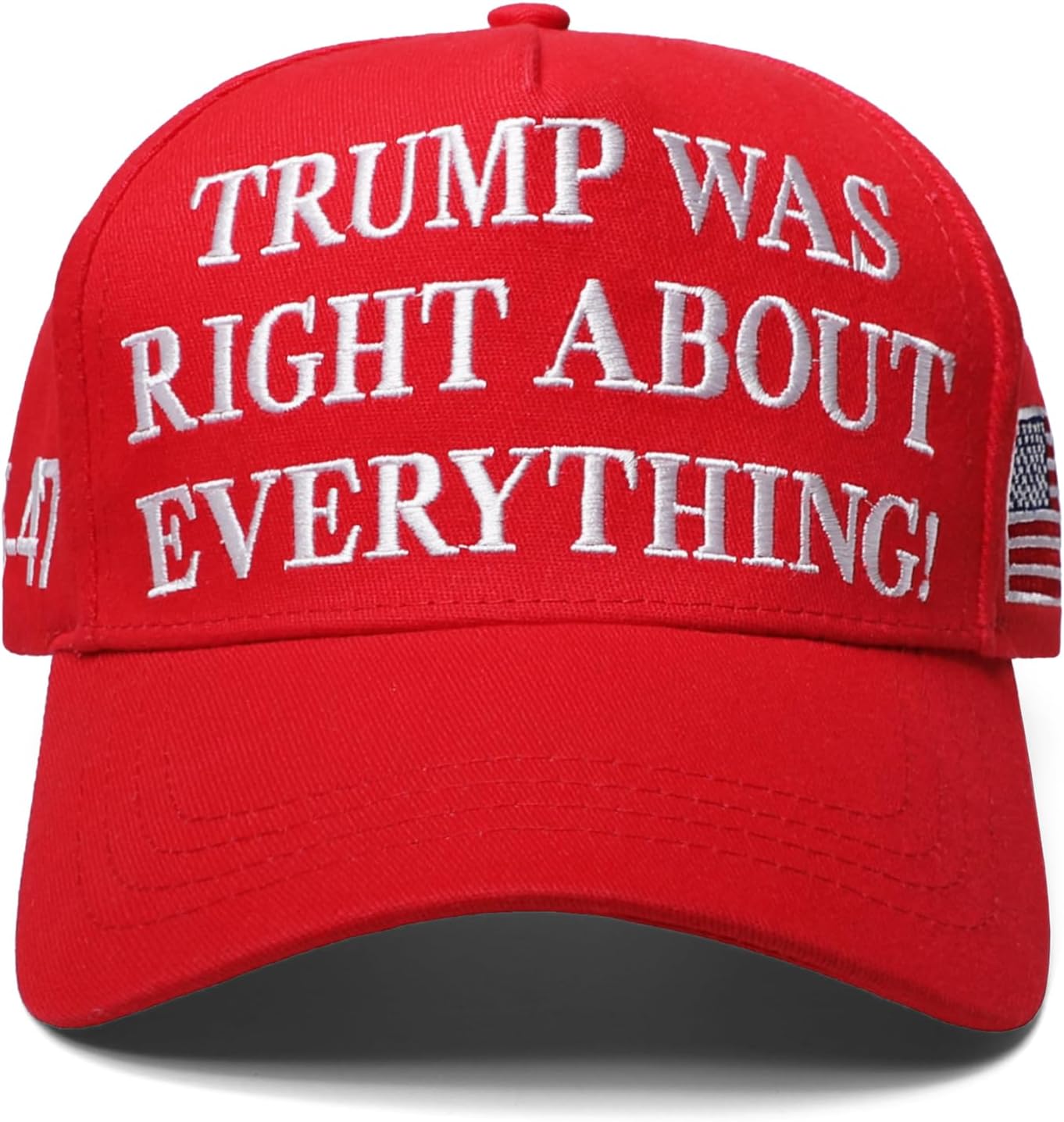 Trump was Right About Everything Hat Trump MAGA Hats Donald Trump 2024 45-47 with USA Flag Baseball Cap