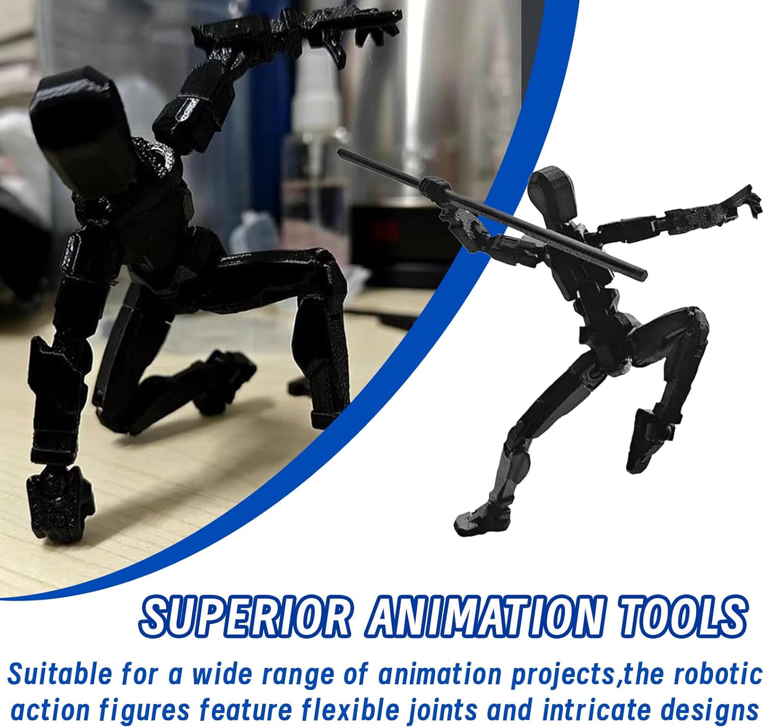 Titan 13 Action Figure, 4PCS Lucky 13 Action Figures, T13 Action Figure 3D Printed Robot Multi-Jointed Movable