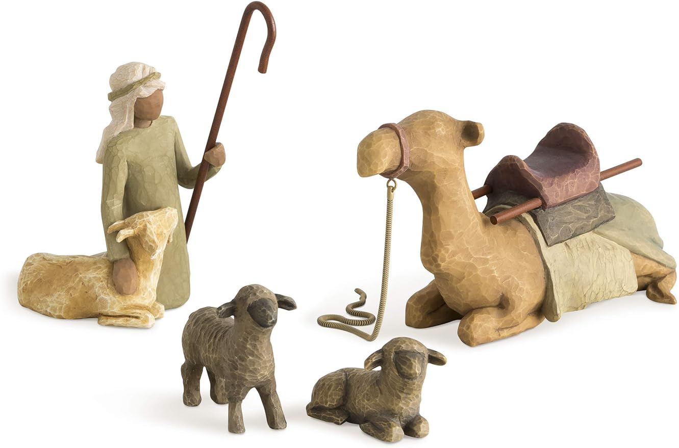 Shepherd and Stable Animals,Resin Crafts, Surrounding New Life with Love and Warmth - Cykapu