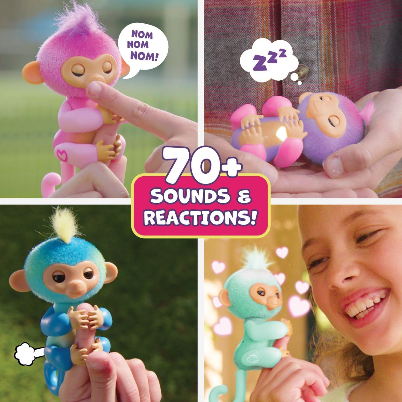 Interactive Baby Monkey Reacts to Touch – 70+ Sounds & Reactions