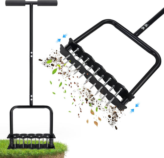 Hand Aerator Lawn Tool, Lawn Aerator Tool for Manual Weeding, Pre-Assembled Lawn Aerator Tool