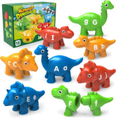 Learning Toys for 2 3 4 5 Year Old, 26PCS Dinosaur Alphabet Learning Toys with Uppercase and Lowercase - Cykapu