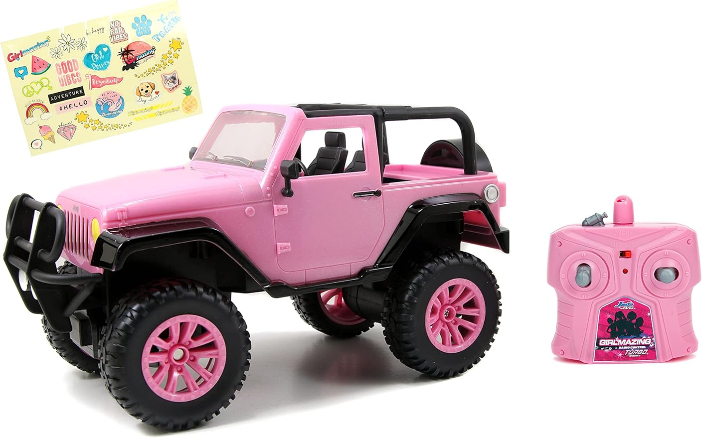 Jeep R/C Vehicle (1:16 Scale), Pink, Standard - Cykapu