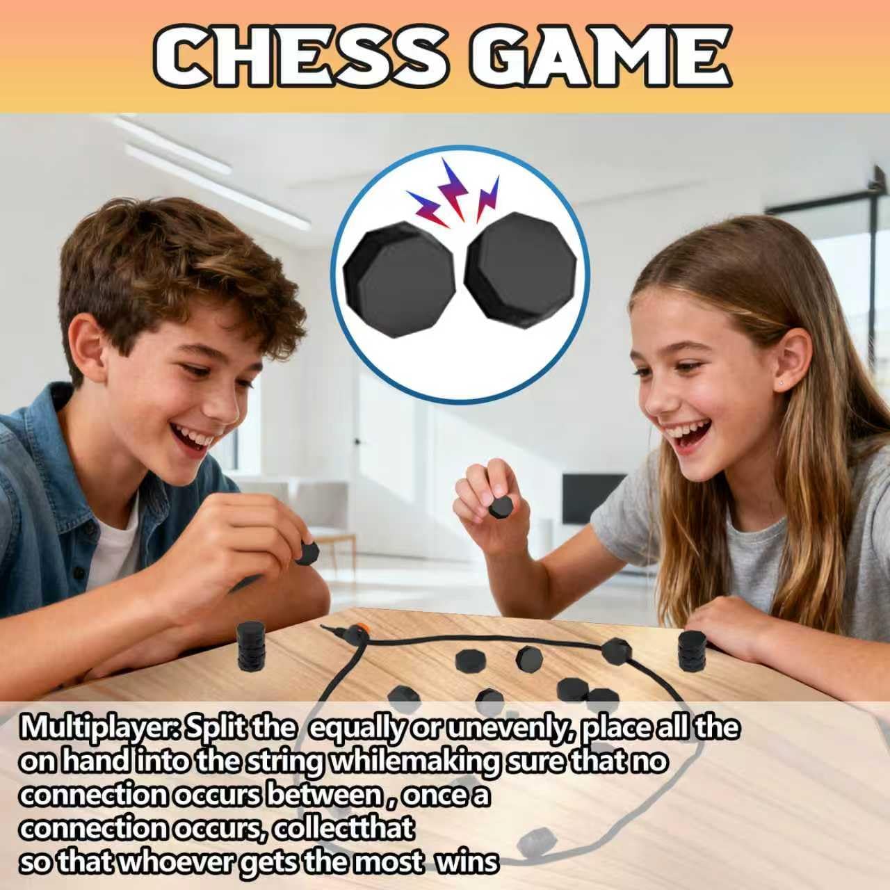 Chess Game with 20 Stones, Plastic Chess Games Set for Teenagers Adults, Party Travel Family Games, Fun Tabletop Multiplayer Game