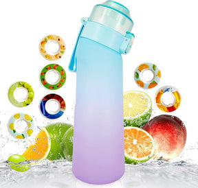 Air Water Bottle,650ML Scent Water Cup with 7 Flavour Pods,Leak Proof Sports Water Cup with Straw Suitable - Cykapu