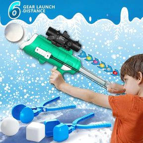17 PCS Snow Toys for Kids Outdoor,Snowball Maker Kit, Snowball Blaster Gun Launcher - Cykapu