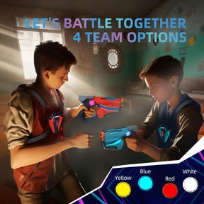 Laser Tag Set of 2, Lazer Tag Game with LED Score Display Vests for Kids,Teens & Adults - Cykapu