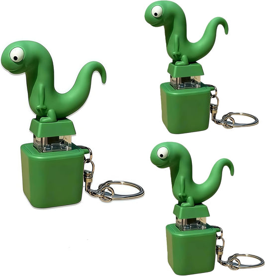 3PCS Lizard Button Keychain,Rechargeable Animal Keychains with Sound and Colorful Lights,Fidget Toys Adults Anxiety Relief