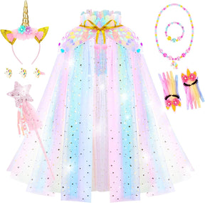 Princess Cape,Dress up Clothes for Little Girls,Princess Costume Dress - Cykapu