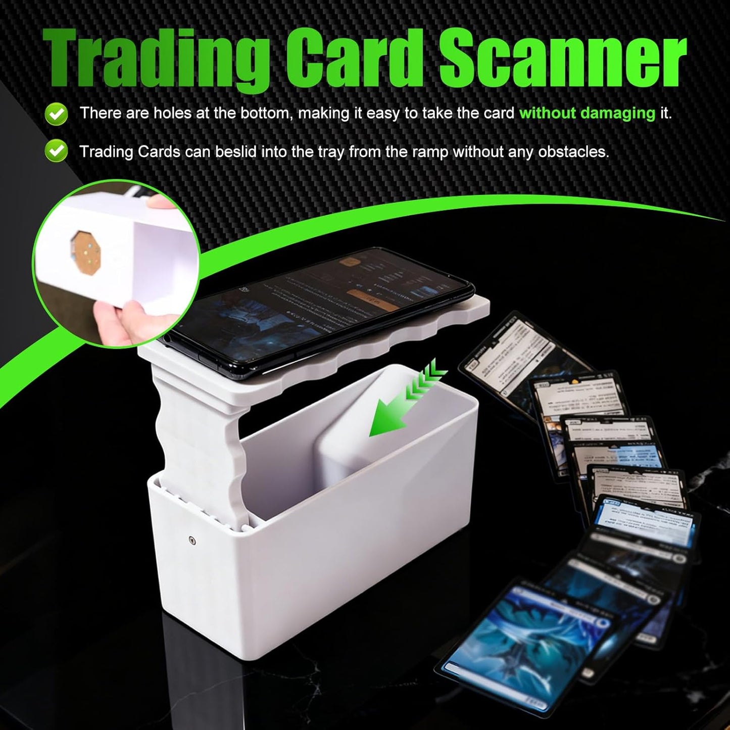 Card Scanner Stand Phone Holder for Game Cards, Easily Scanning Game Card, Price Check Collectible Cards Scanner Phone Holder