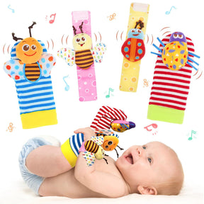 Baby Rattles Toys, Baby Shower Gifts Set with Wrist Rattle Socks