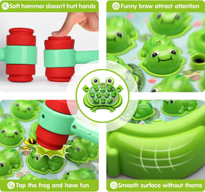 Whack A Frog Game,with 5 Modes,45 Levels,9 Music Spray and Light-up - Cykapu