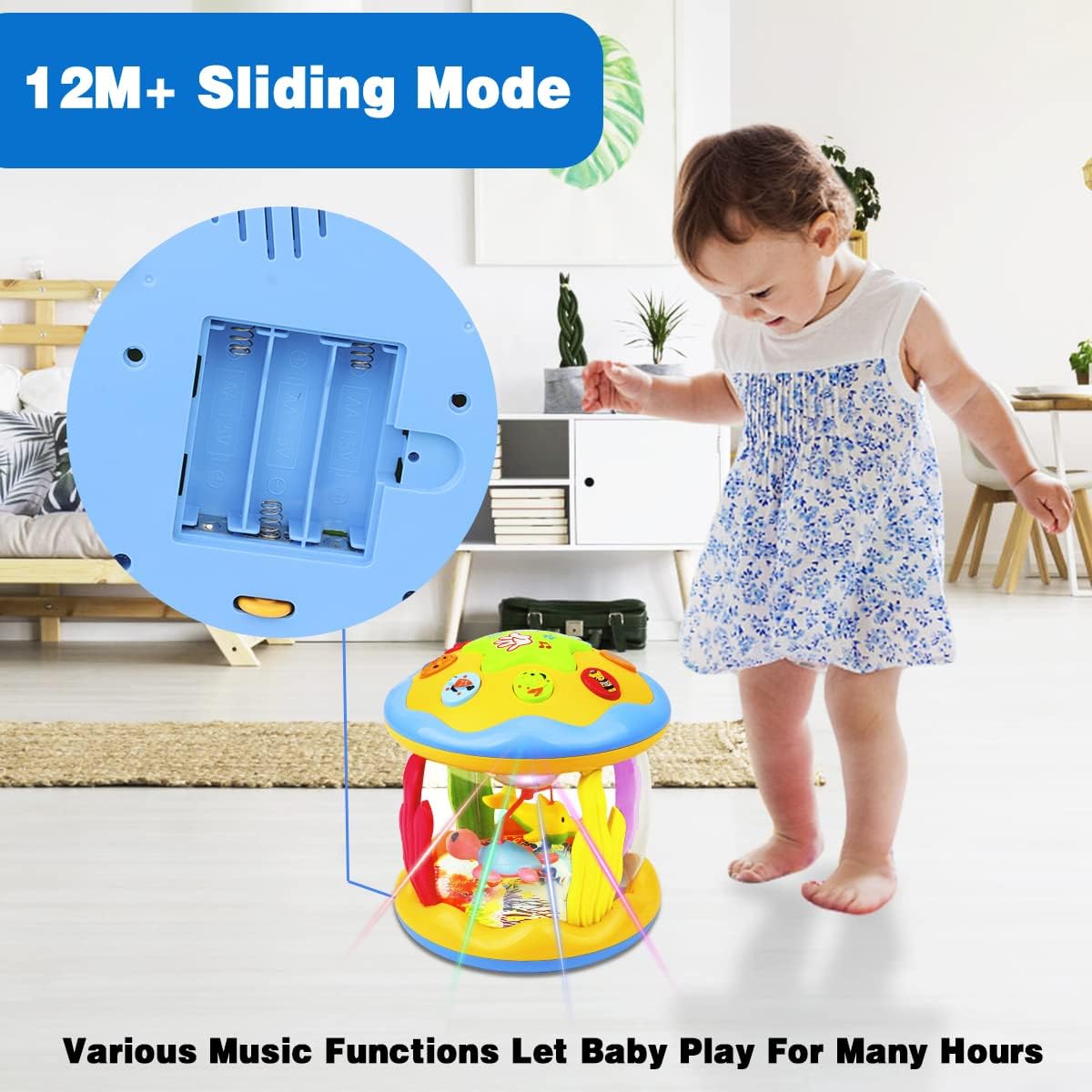 Baby Toys 6 to 12 Months - Musical Learning Infant Toys 12-18 Months - Cykapu
