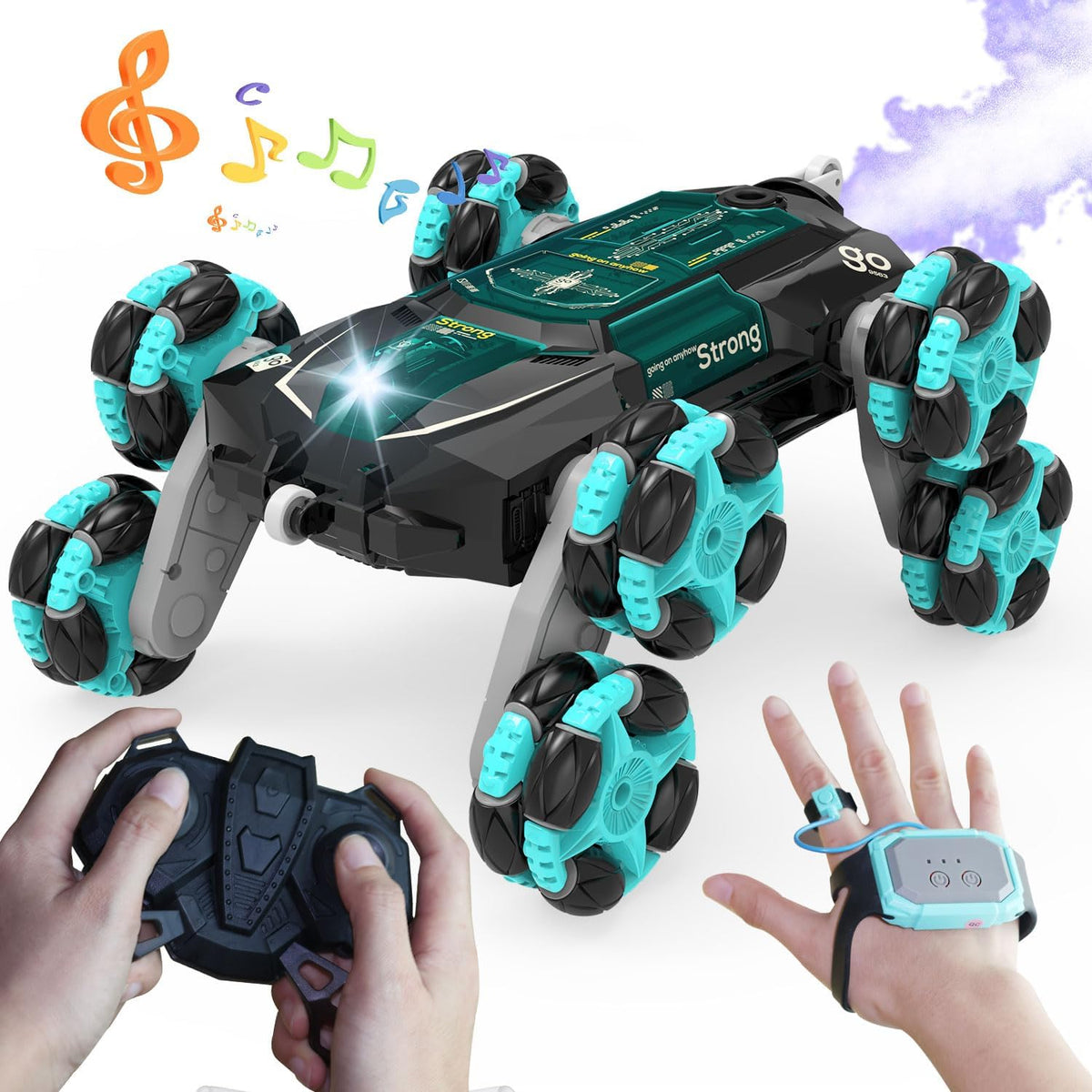 8Wd Gesture Sensing Rc Car Toys for Boy Age 8-13,2.4Ghz Remote Control Car,Racing Drift Double-Sided Stunt Car Cykapu