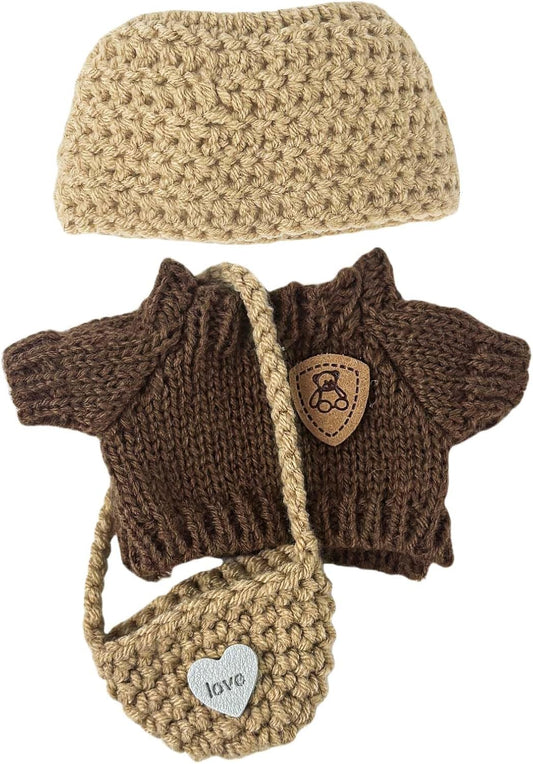 3 Set Doll Clothes Compatible with 15cm & 17cm Lbu, Fashion Clothes Crochet Cute Outfit for Lbu