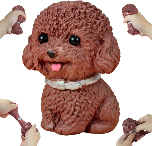 Teddy Stress Balls Fidget Toys for Kids Adults, Cute Squishies Dog Sensory Toys for Kids with Autism