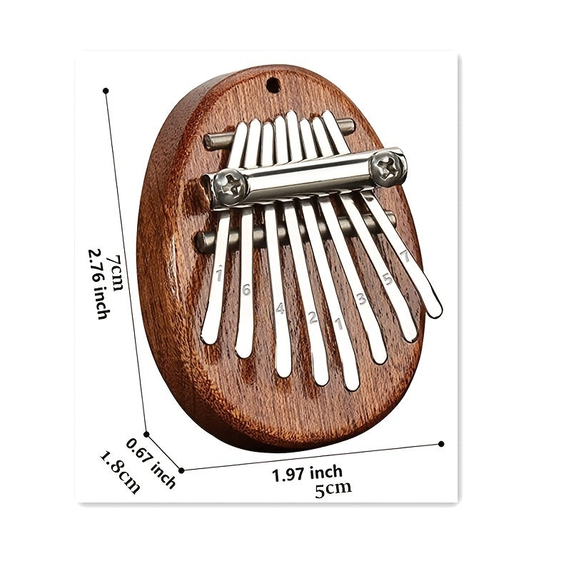8 Key Mini Kalimba High Quality Exquisite Finger Thumb Piano Marimba Musical Good Accessory Pendant Gift