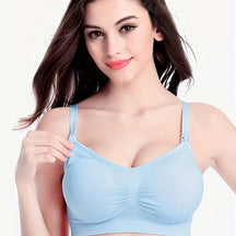 Women's Front Closure Maternity Nursing Bra Without Wire For Breastfeeding Sleeping