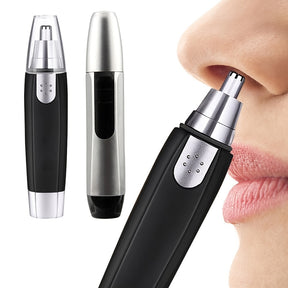 Electric Nose Hair Trimmer, Professional Painless Nose And Ear Hair Trimmer For Women Men Waterproof Stainless Steel Head Dual Edge Blades Nose Hair Remover Mute Efficient Battery-Operated Easy Cleansing