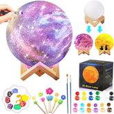 Paint Your Own Moon Art Kit, Halloween Gifts DIY Space Toys Lava Art Kit with Plastic Stand Cykapu