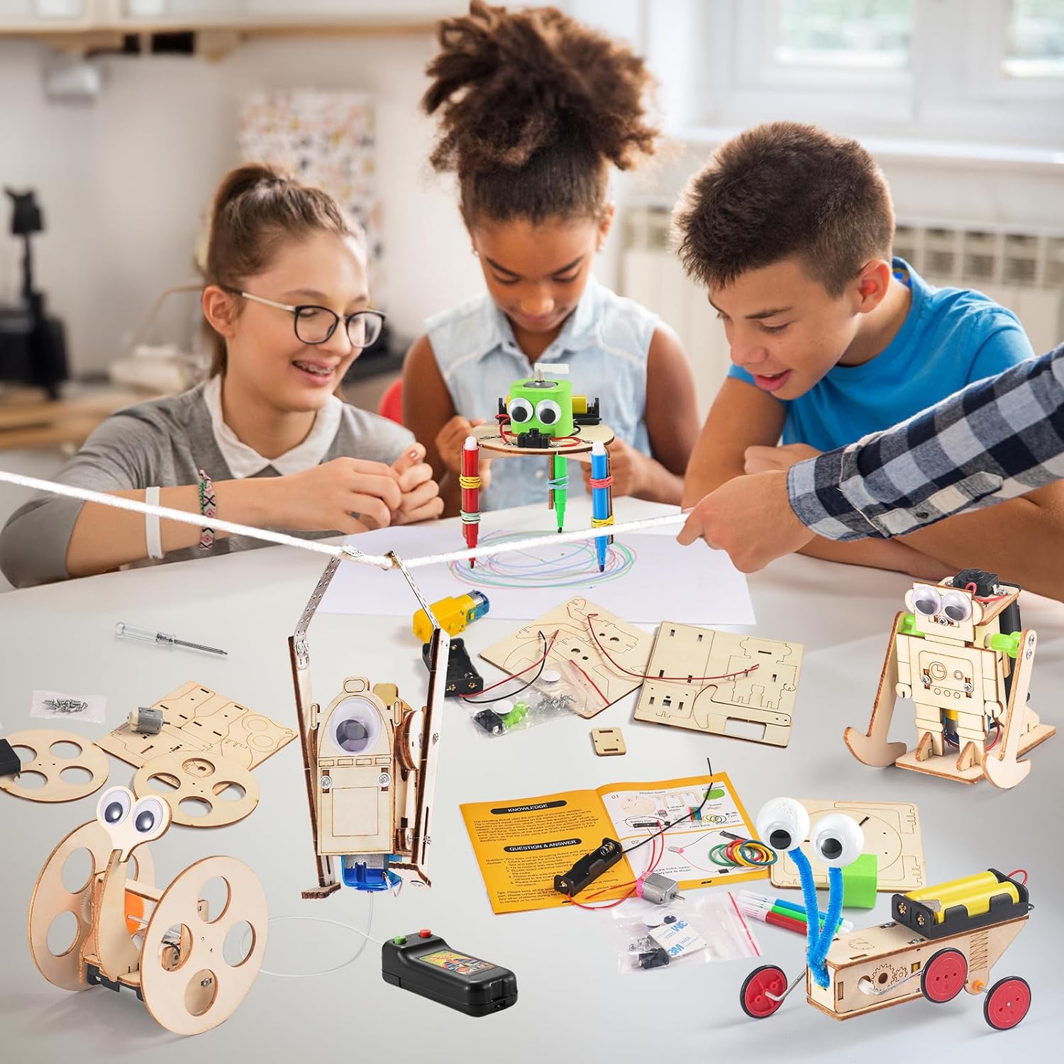 STEM Kits for Kids Ages 8-10-12, Robot Building Crafts Kit for Boys Age 6-8 - Cykapu