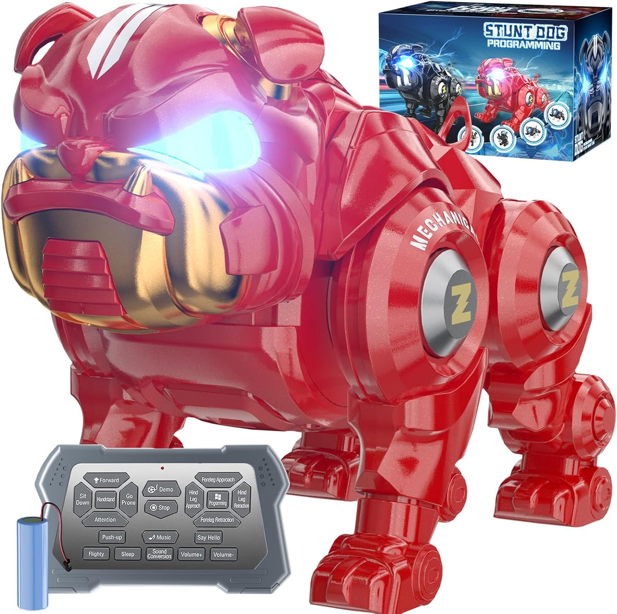 Blkont Remote Control Robot Dog Toys for Boys, Rechargeable Programmable Stunt Robot Dog with Singing, Dancing and Touch Functions for Boys Ages 3 4 5 6 7 8 9 10+ Christmas & Birthday Gifts (Black) - Cykapu