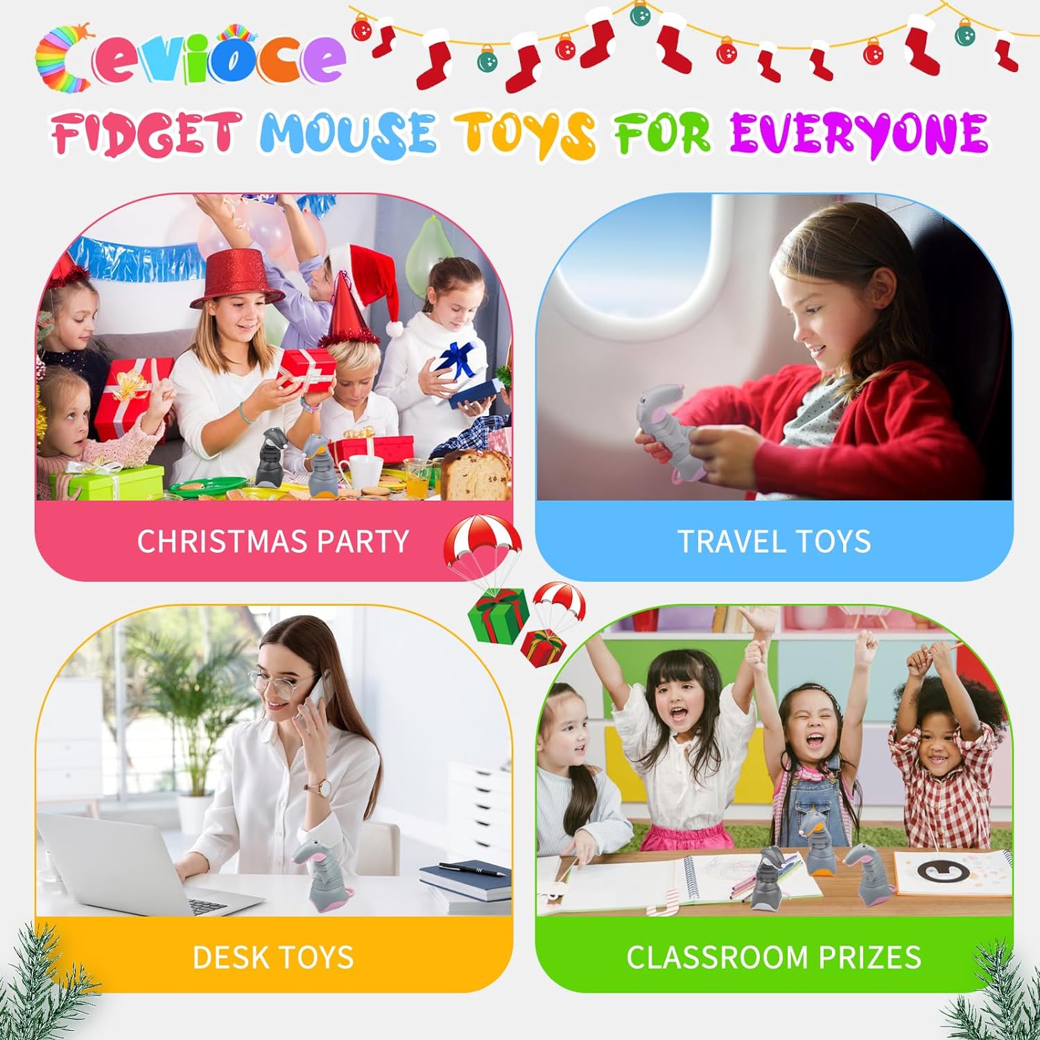 Fidget Toys for Kids Adults, 1Pc Fidget Mouse Toys, Autism Sensory Toys - Cykapu