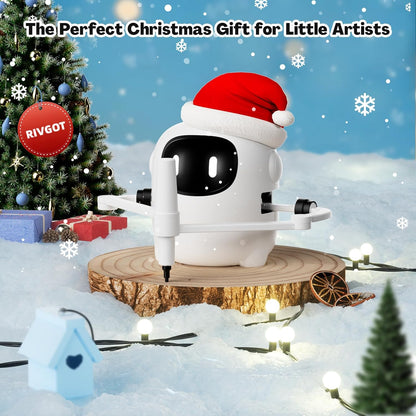 Drawing Robot for Kids with 150 Cards, Voice Interactive Educational Drawing Machine, Montessori Painting Learning Toys