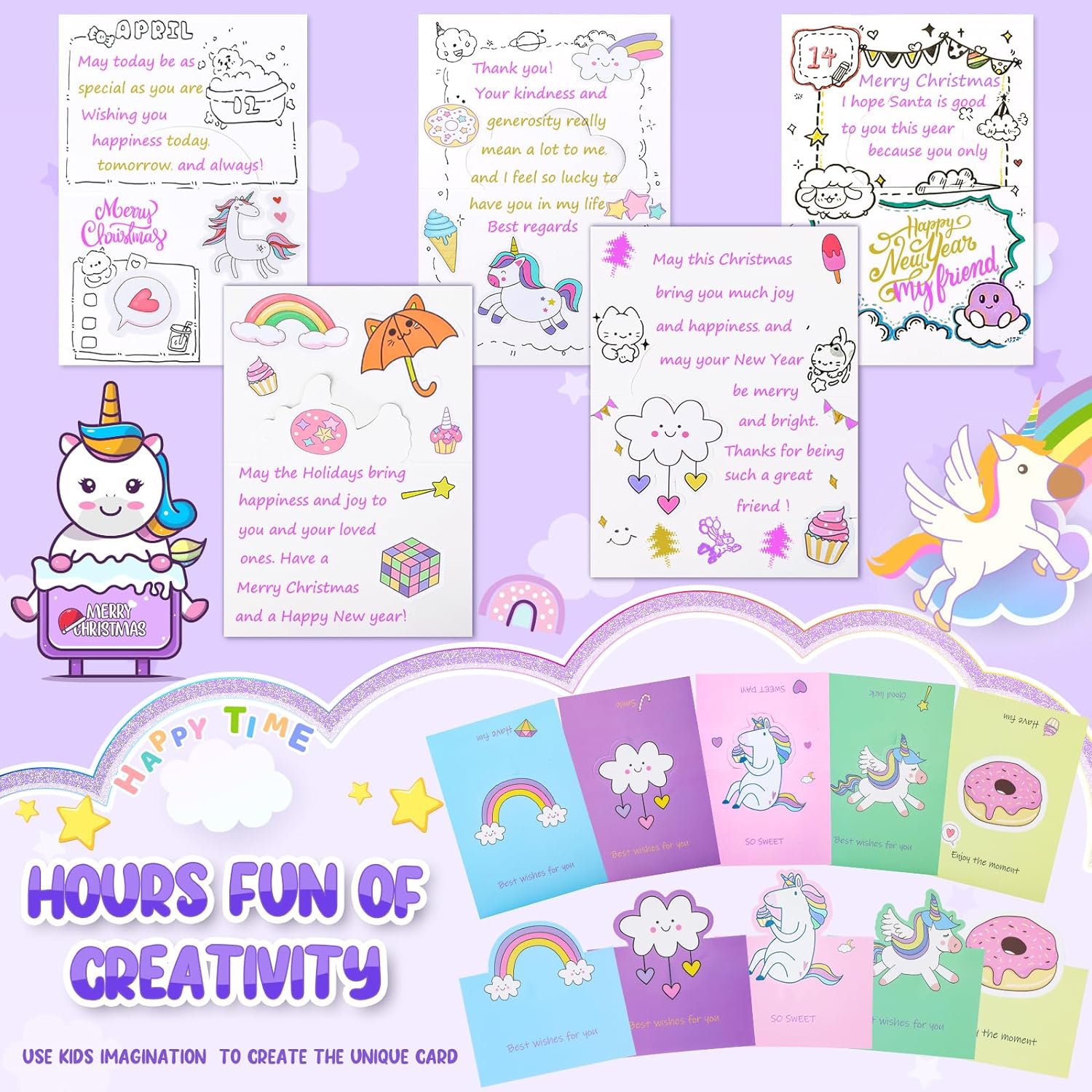 Unicorn Journal Set for Girls Toys Journaling Scrapbook Kit Diary Toys - Cykapu