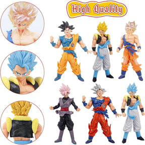6Pcs DBZ Goku Action Figures,Anime Statues,Statues Collection Decorative Toys,PVC Material - Cykapu
