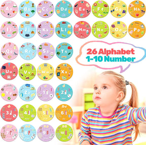 ABC Alphabet and Number Puzzle Educational Preschool Learning Toys for Toddlers - Cykapu