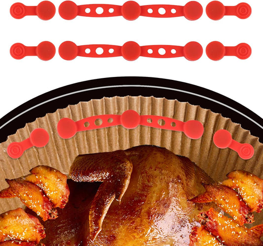 Air Fryer Magnet Silicone Buckle for Holding Down Parchment Paper, 2 Set Air Fryer Accessories