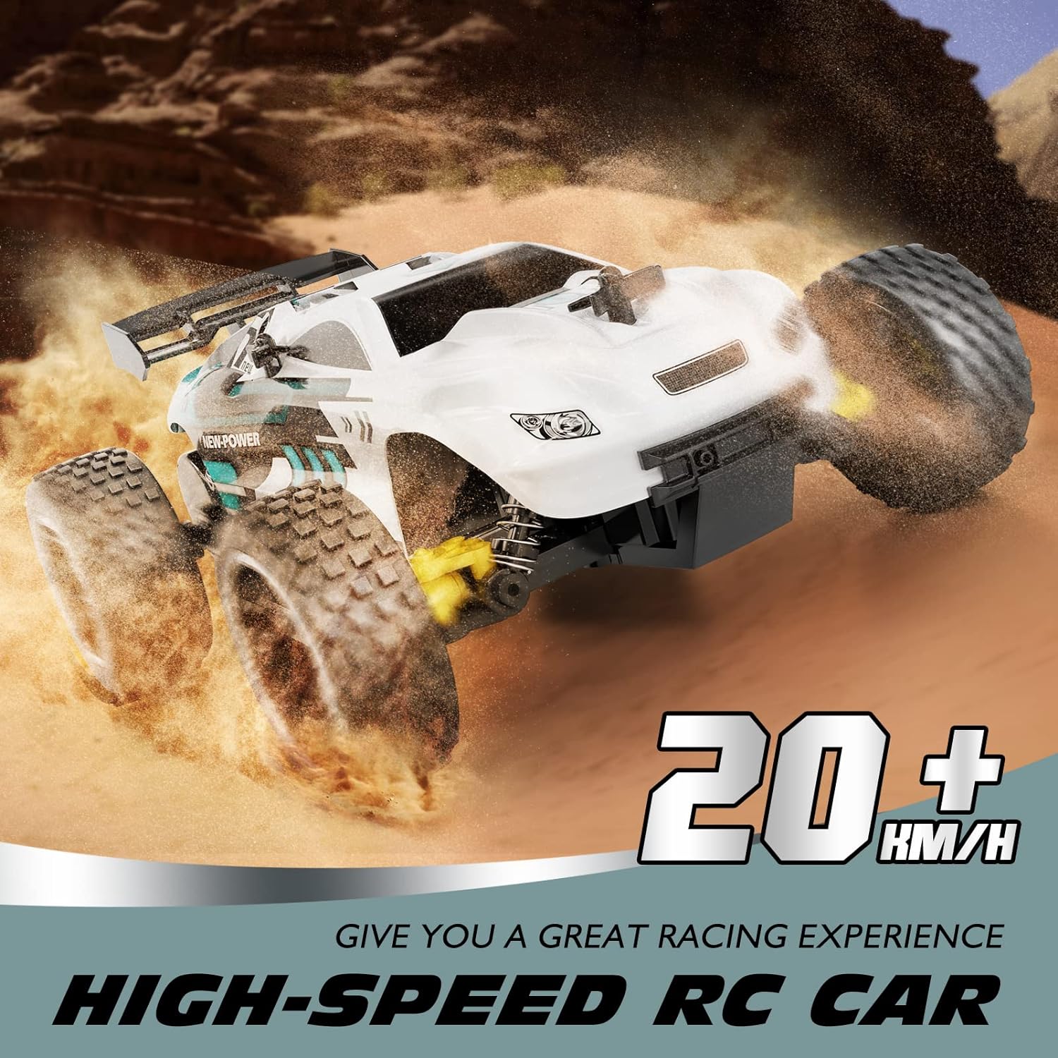 RC Racing Car, 2.4Ghz High Speed Remote Control Car, 1:18 2WD Toy Cars Buggy Cykapu