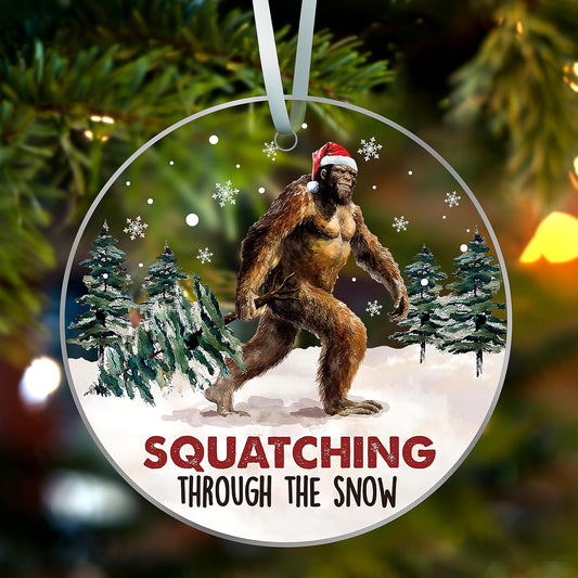Funny Christmas Ornaments, Acrylic Gorilla 2025 Christmas Tree Decorations Hanging Pendant
