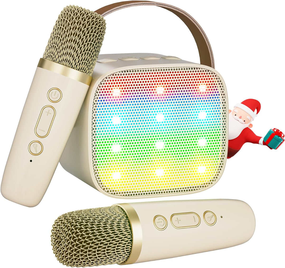 Kids Karaoke Machine, Kids Toys for Girls and Boys Gifts, Portable Bluetooth Speaker with 2 Wireless Microphone