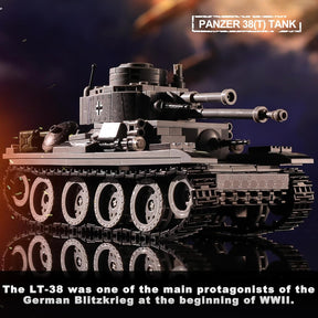 Army Tanks Toy Building Kit, Create a Soviet T-34 Tank & a German Panzer 38(t) Tank, Great Military Model Toys - Cykapu