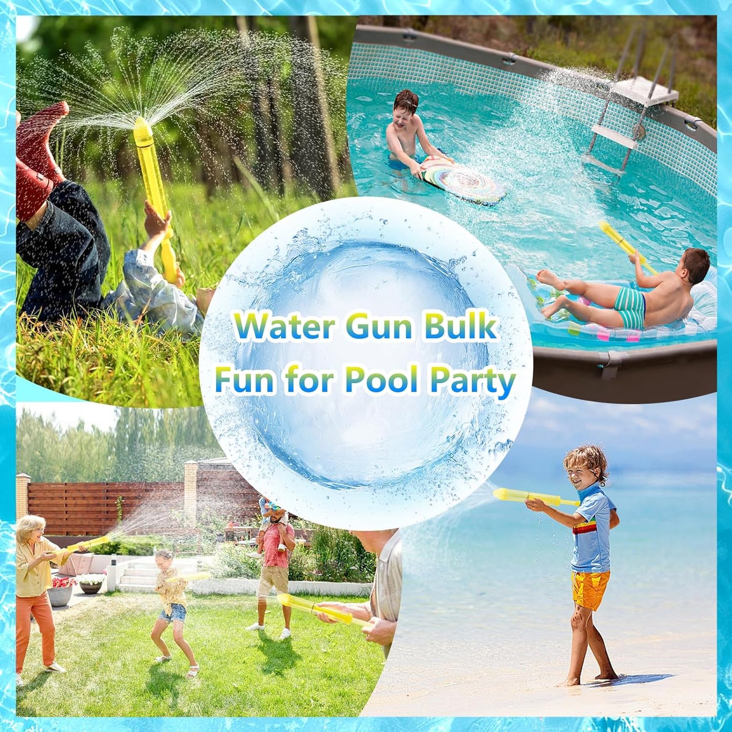 Water Blasters, Pool Toys Water Squirter Soaker for Toddlers Summer Swiming Beach Party
