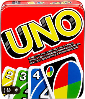 UNO Card Game for Family Night, Travel Game & Gift for Kids in a Collectible Storage Tin Cykapu