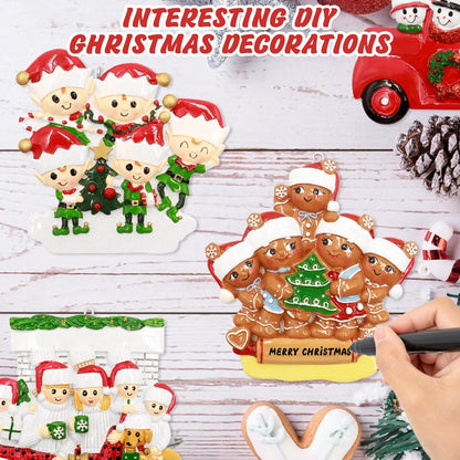 Personalized Christmas Ornaments 2024 Family of 4 Names Christmas Ornaments Custom Christmas Ornaments