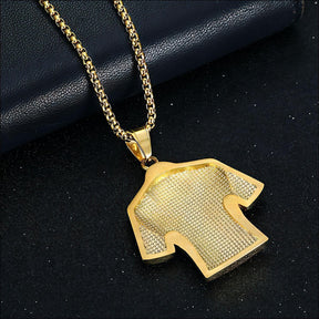 Soccer Jersey Pendant Necklace, Superstar Gold-Plated Necklace Cykapu