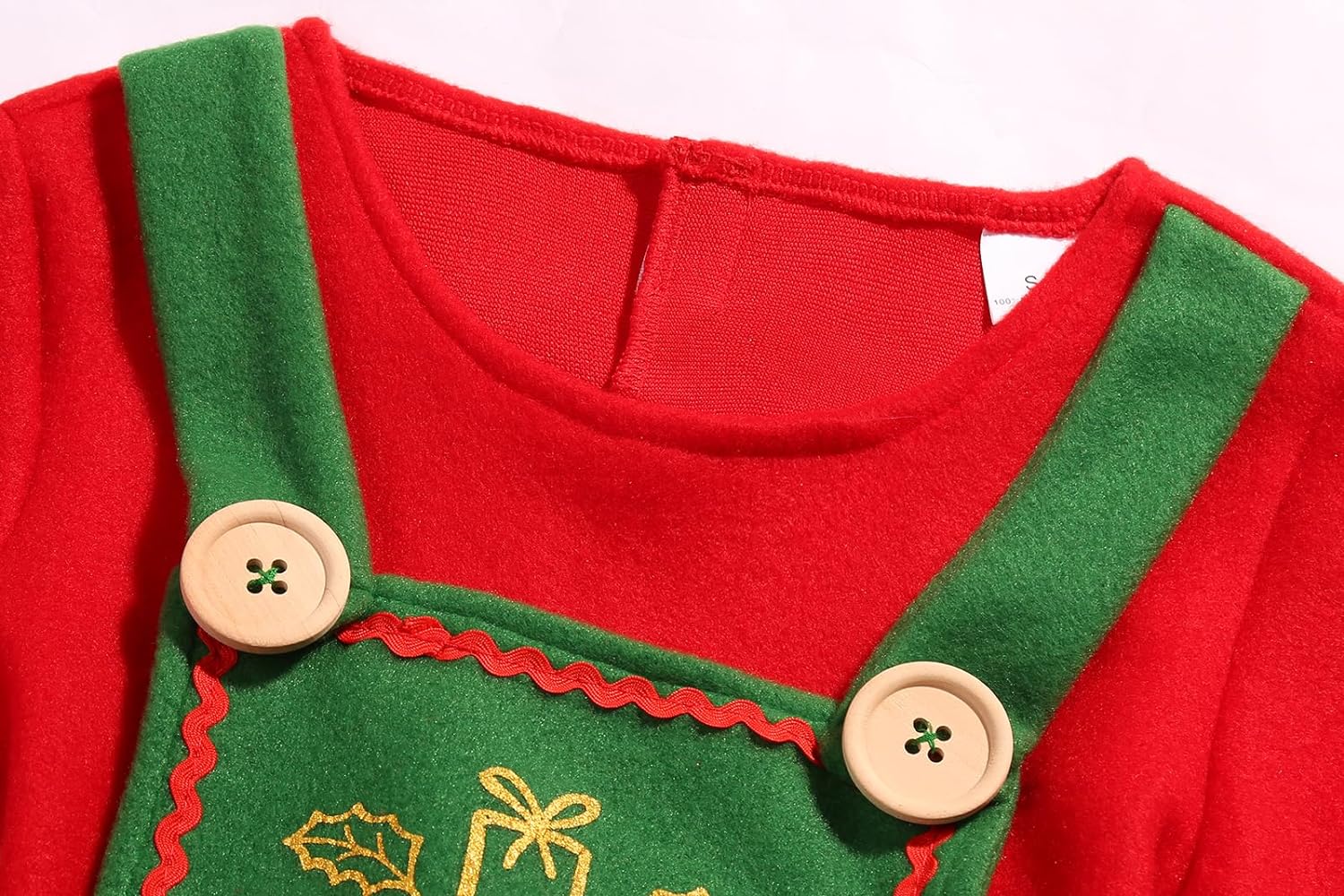 Kids Holiday Elf Costumes Deluxe Grils Christmas Elf Dress Set Christmas Party Dress Outfit - Cykapu