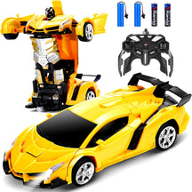 Transform Robot RC Cars Contains All Batteries: One-Button Deformation and 360 Degree Rotating Drifting