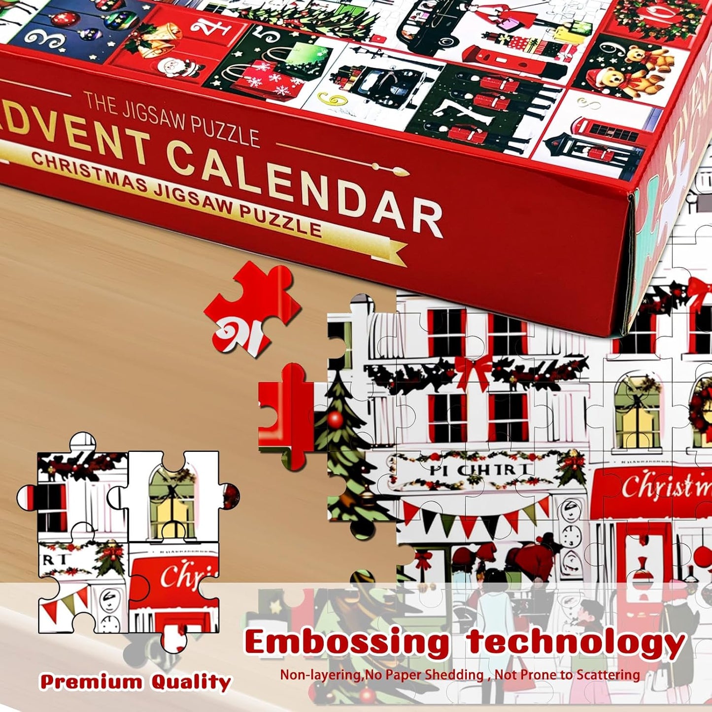 Advent Calendar 2024 Kids, Puzzle Advent Calendar 2024, Advent Calendar, 24 Days Christmas Puzzle Countdown Calendar, Funny Christmas Game Gift, Jigsaw Puzzle, Christmas Advent Puzzle Party Favors