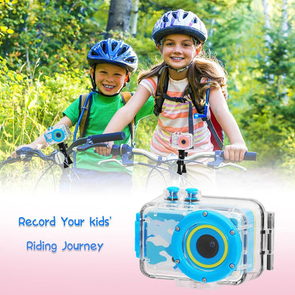 Kids Camera Waterproof Birthday,Underwater Toddler Camera - Cykapu