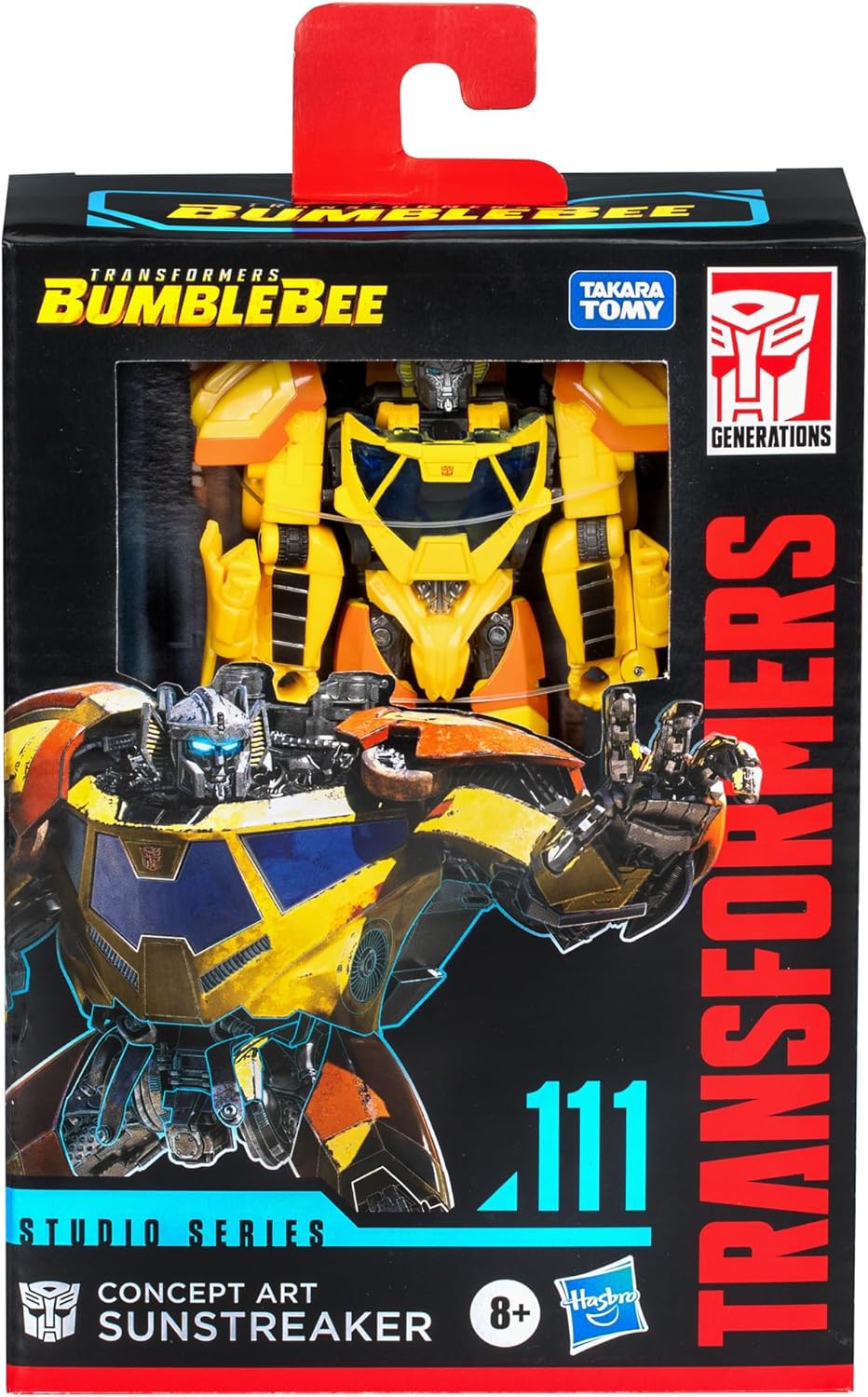 Transformers Toys Studio Series Deluxe Bumblebee 111 Concept Art Sunstreaker, 4.5-inch Converting Action Figure, 8+