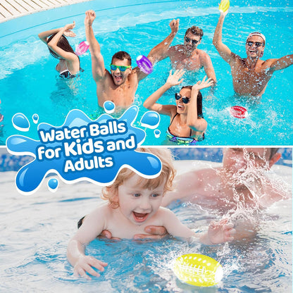 6 Pcs Reusable Water Balloons, Refillable Water Bomb Sponge Water Balls