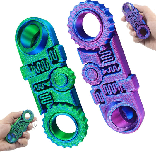 2025 New 3D Printed Fidget Ring Toys, 5-in-1 3D Printed Gear Ball Stress Sensory, Mindful Meditation Gear Toys