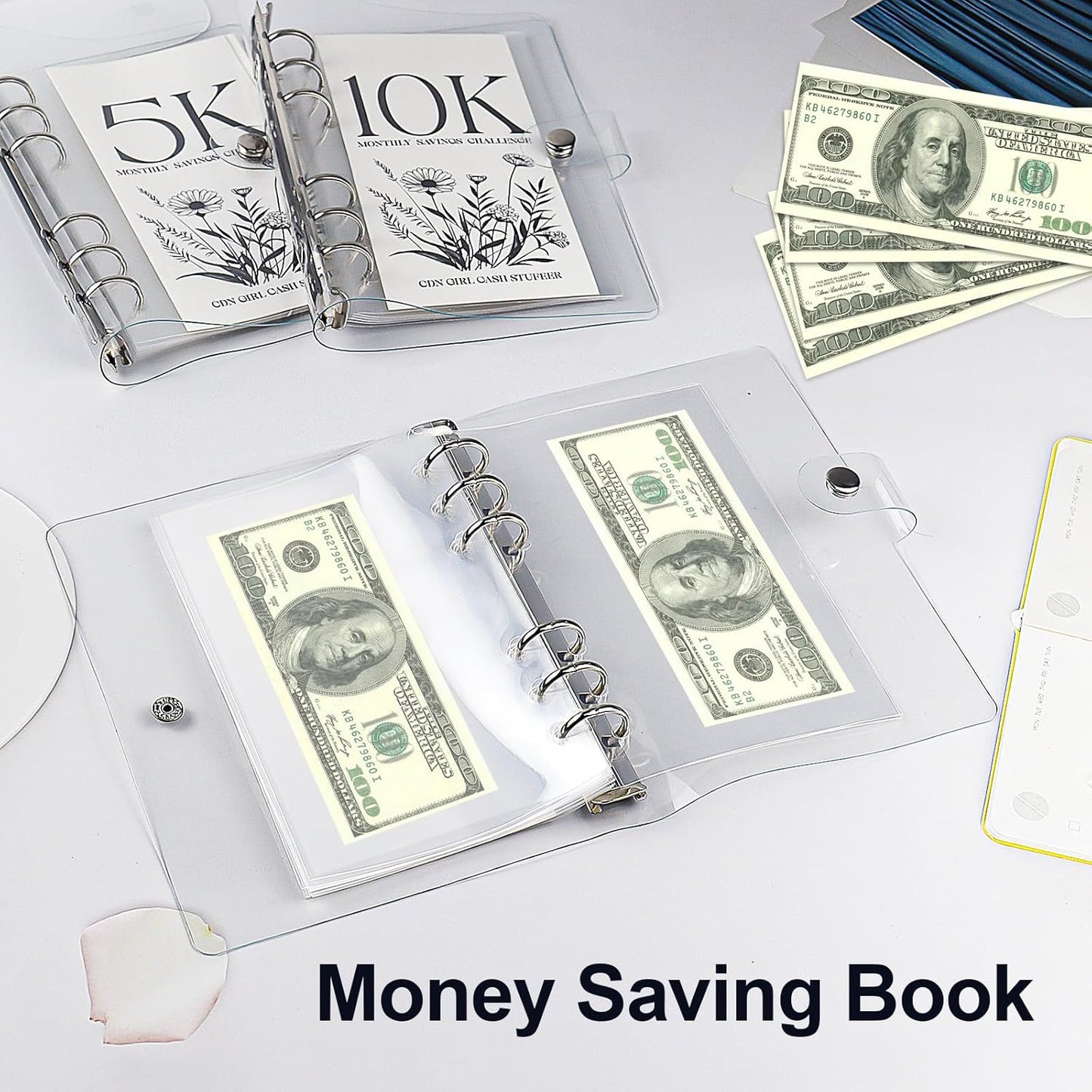 12-Month Money Savings Challenges Book with Envelopes, 3 Pcs Money Saving Binder, Money Binder