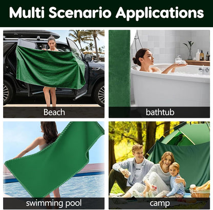 Outdoor Magnetic Beach Towel, 27x66 Inches Bath Towel, Quick Dry Beach Towels for Swimming Camping Beach